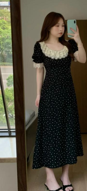New Pretty French-style Elegant Summer Women's Long Dress