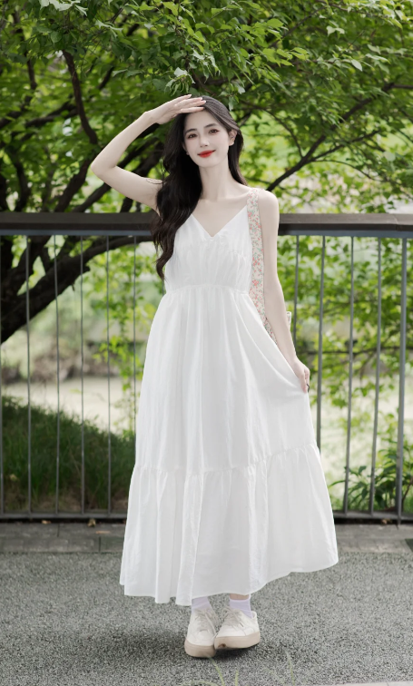 New Pretty French-style Elegant Summer Women's Long Dress