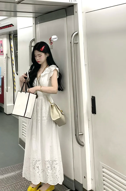 New Pretty French-style Elegant Summer Women's Long Dress