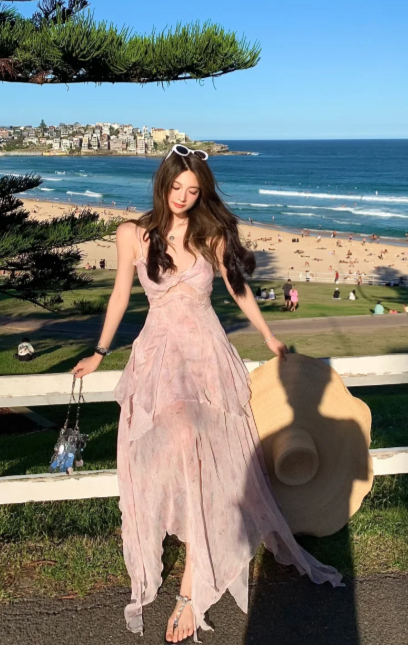 New Pretty French-style Elegant Summer Women's Long Dress