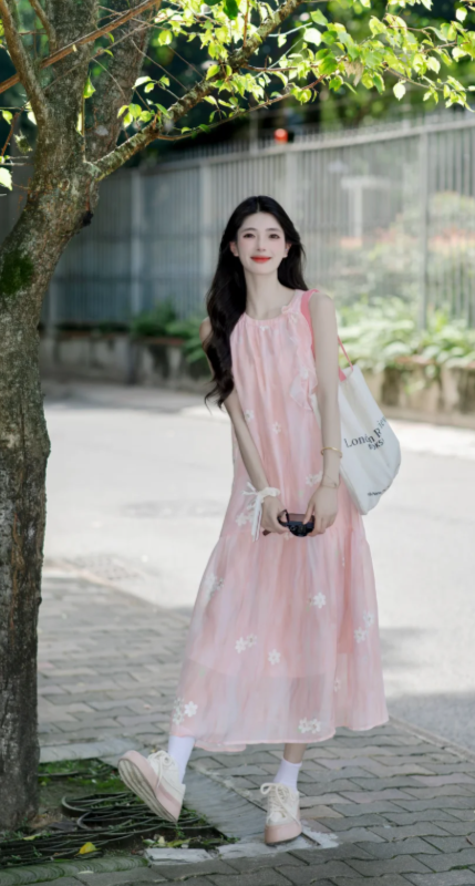 New Pretty French-style Elegant Summer Women's Long Dress
