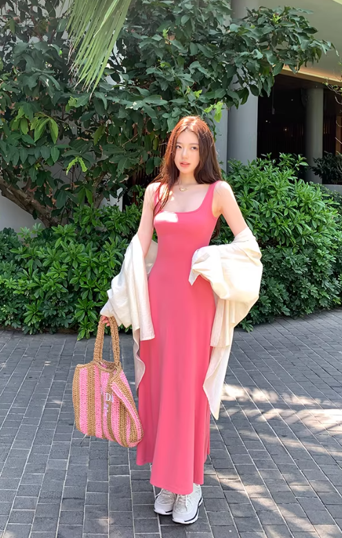 New Pretty French-style Elegant Summer Women's Long Dress