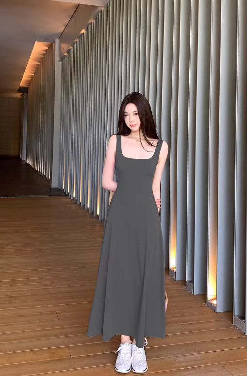 New Pretty French-style Elegant Summer Women's Long Dress