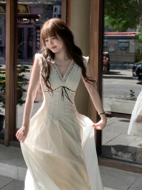 New Pretty French-style Elegant Summer Women's Long Dress