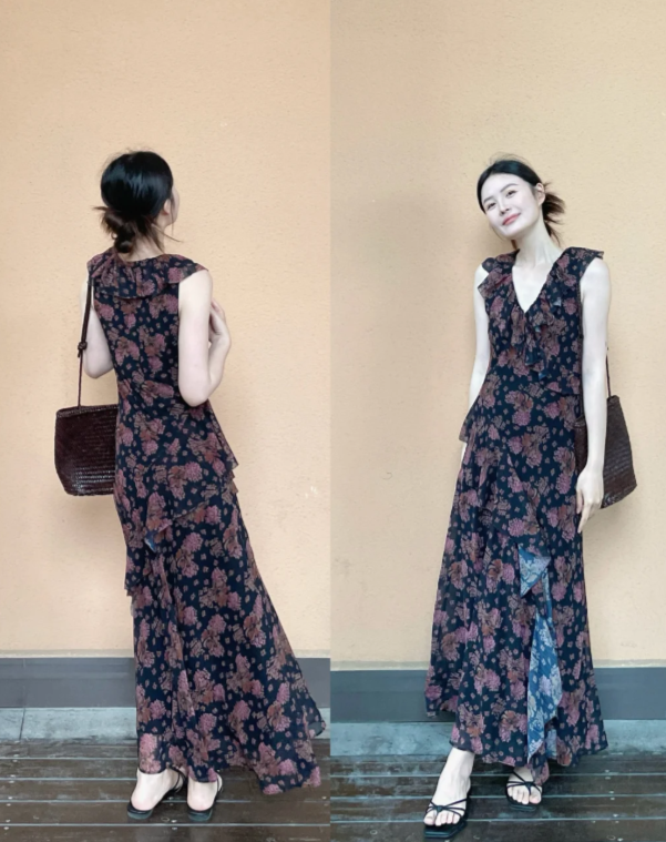 New Pretty French-style Elegant Summer Women's Long Dress