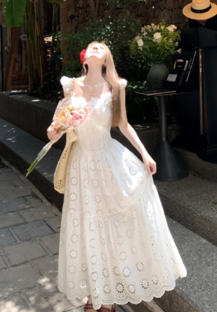 New Pretty French-style Elegant Summer Women's Long Dress