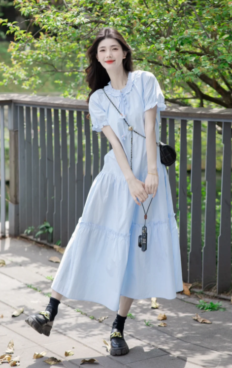 New Pretty French-style Elegant Summer Women's Long Dress