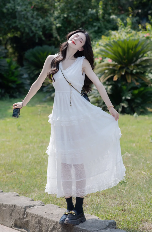 New Pretty French-style Elegant Summer Women's Long Dress