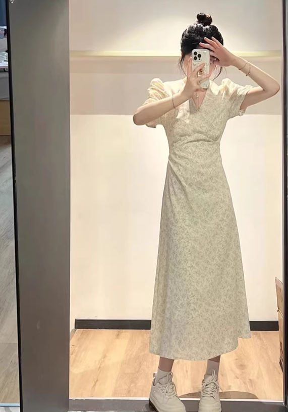 New Pretty French-style Elegant Summer Women's Long Dress