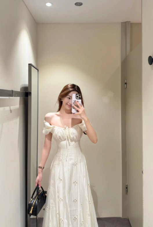 New Pretty French-style Elegant Summer Women's Long Dress