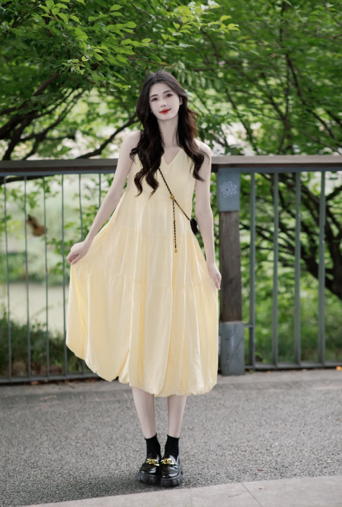 New Pretty French-style Elegant Summer Women's Long Dress