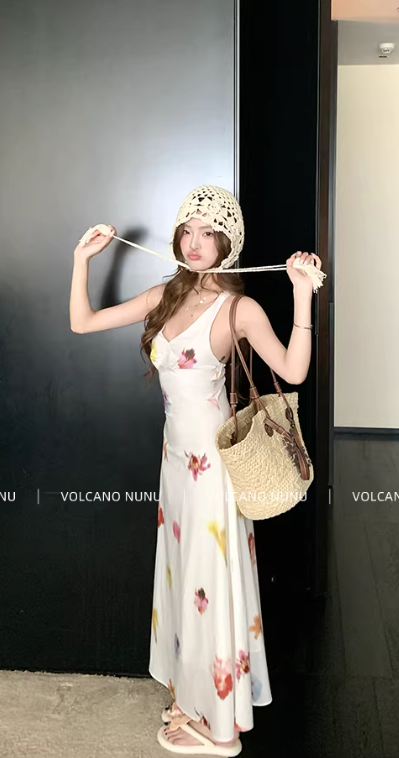 New Pretty French-style Elegant Summer Women's Long Dress