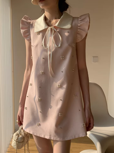 French-style 2026 New Pretty Women's Summer Short Dress