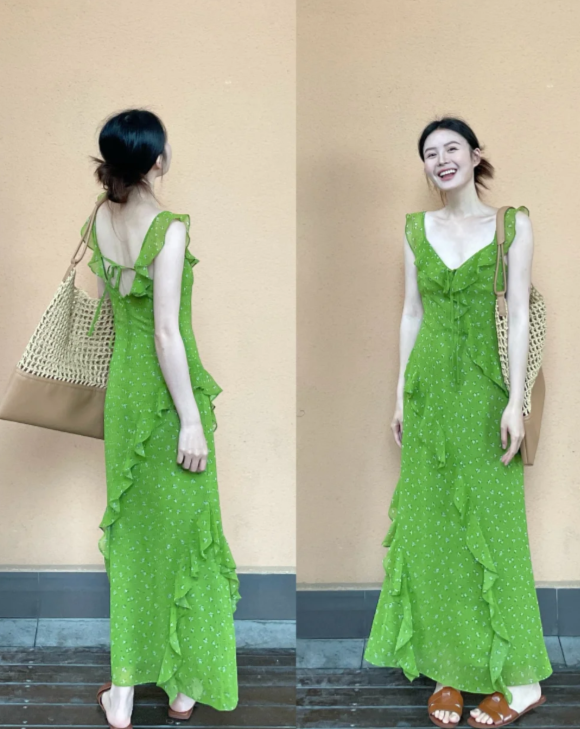 New Pretty French-style Elegant Summer Women's Long Dress