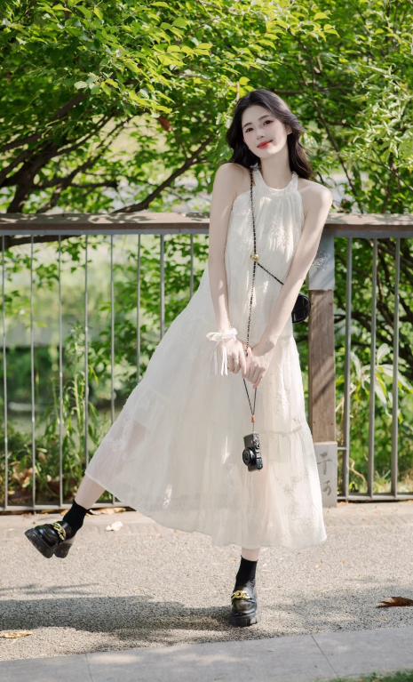 New Pretty French-style Elegant Summer Women's Long Dress