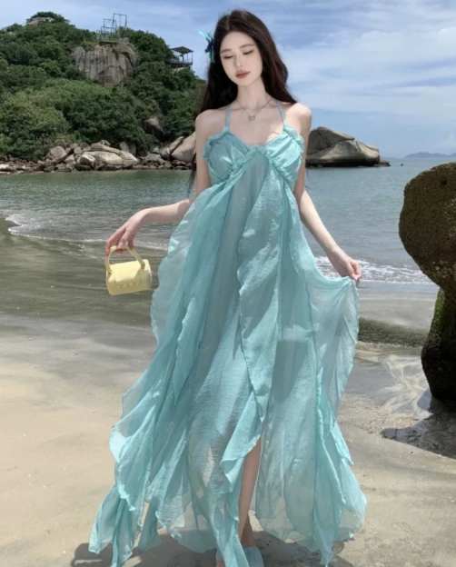 New Pretty French-style Elegant Summer Women's Long Dress
