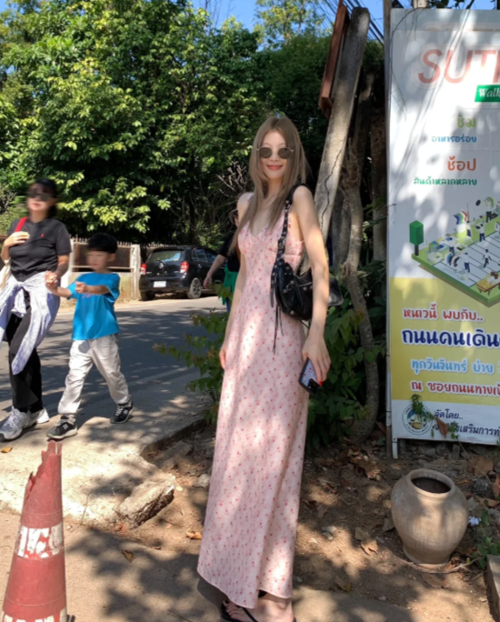 New Pretty French-style Elegant Summer Women's Long Dress