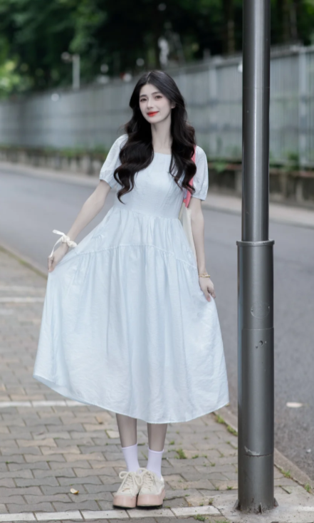 New Pretty French-style Elegant Summer Women's Long Dress