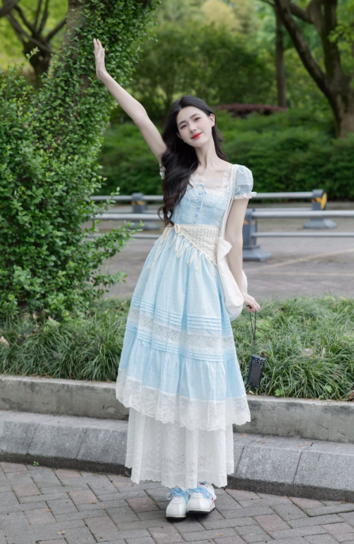 New Pretty French-style Elegant Summer Women's Long Dress