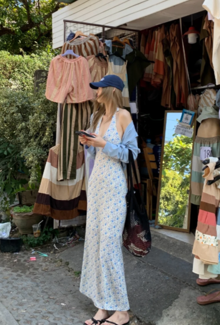 New Pretty French-style Elegant Summer Women's Long Dress