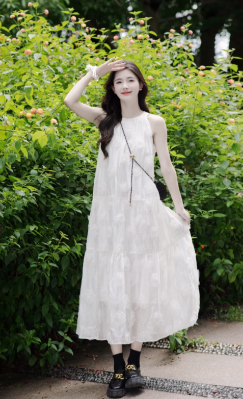New Pretty French-style Elegant Summer Women's Long Dress