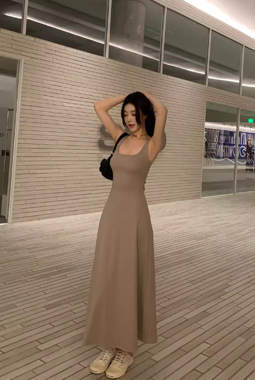 New Pretty French-style Elegant Summer Women's Long Dress