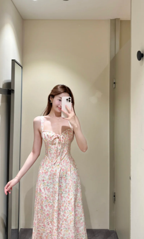 New Pretty French-style Elegant Summer Women's Long Dress