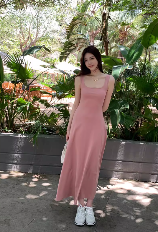 New Pretty French-style Elegant Summer Women's Long Dress