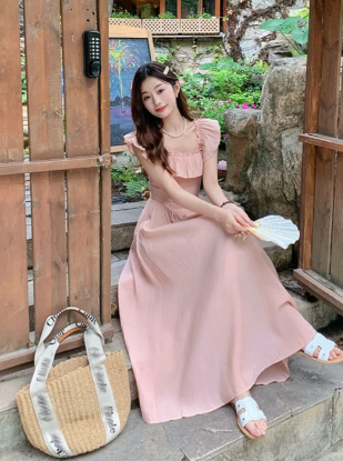 New Pretty French-style Elegant Summer Women's Long Dress
