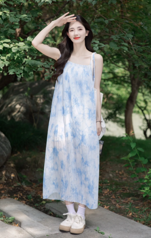 New Pretty French-style Elegant Summer Women's Long Dress