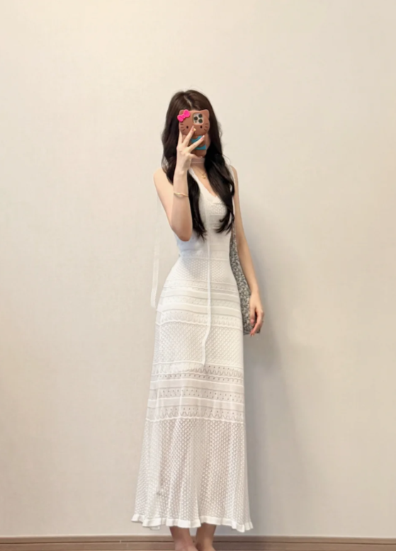 New Pretty French-style Elegant Summer Women's Long Dress