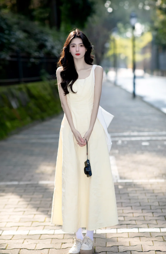 New Pretty French-style Elegant Summer Women's Long Dress