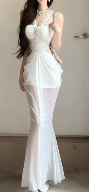 New Pretty French-style Elegant Summer Women's Long Dress