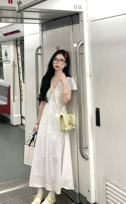 New Pretty French-style Elegant Summer Women's Long Dress