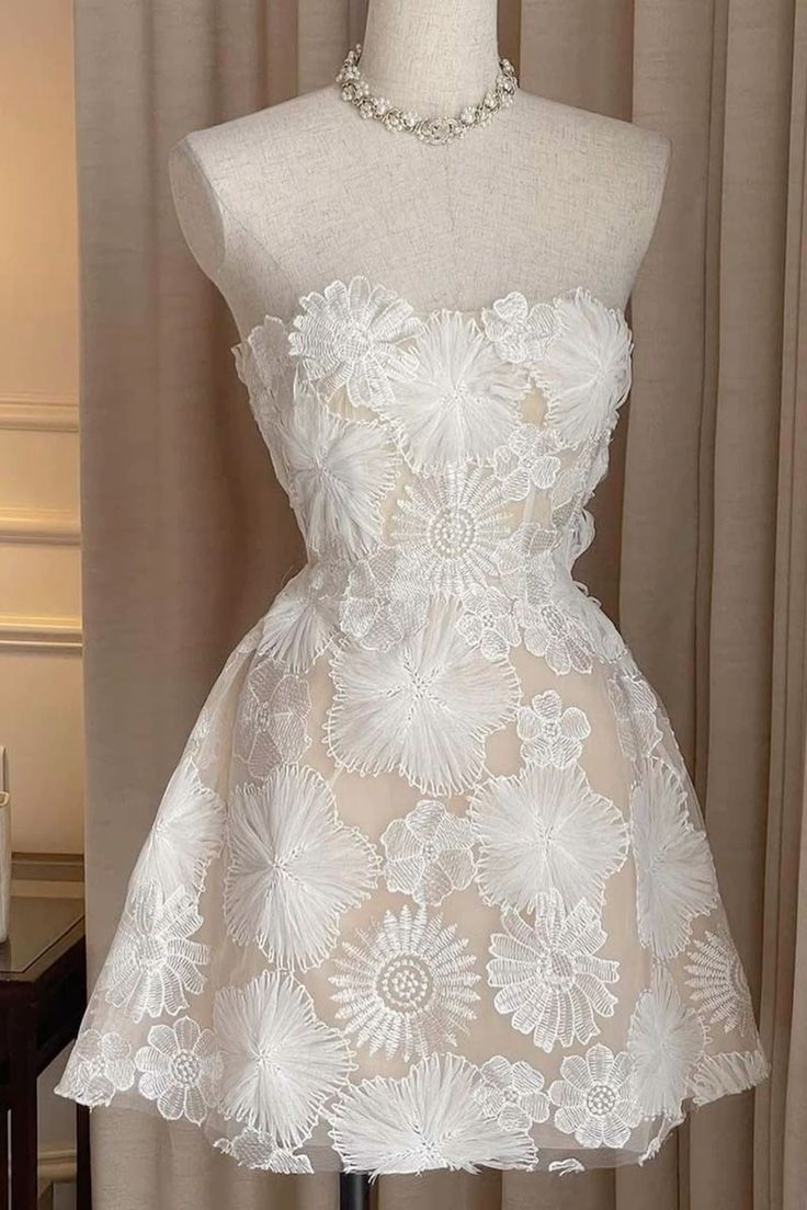 Lace Short Prom Dress Homecoming Dress 18th Birthday Outfit