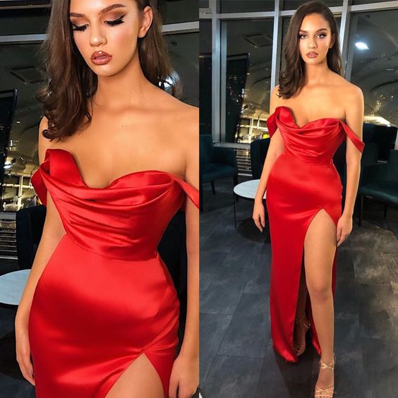 Sweetheart Pure Long Prom Dress With Split