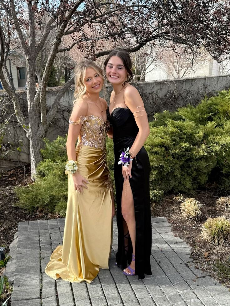 Mermaid Off The Shoulder Gold Slit Sequins Prom Dresses 18th Birthday Outfits Evening Long Dress