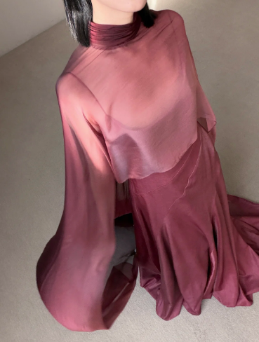 Modest Burgundy Prom Party Dress Birthday Dress Evening Dress