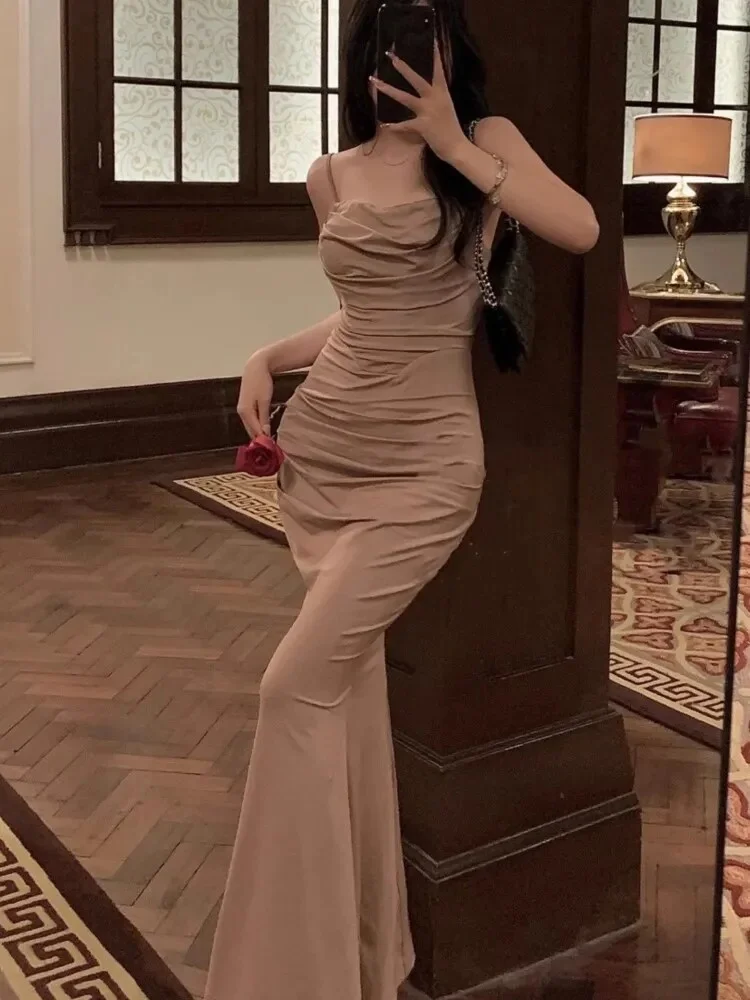 Elegant Sexy Bodycon Mermaid Dress Fashion Straps Evening Party Dress