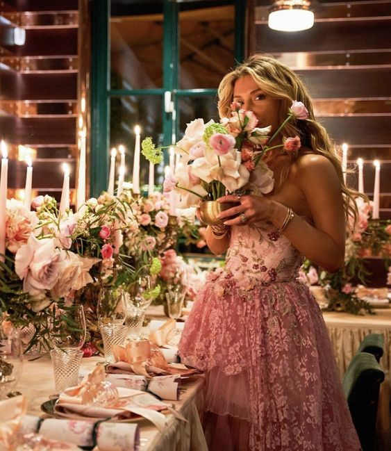 Sexy High Low Sleeveless Lace Pink Prom Dress