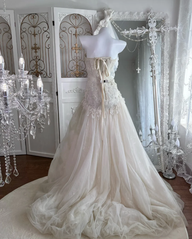 Sweetheart Beige Tulle Prom Party Dress Evening Dress Birthday Dress