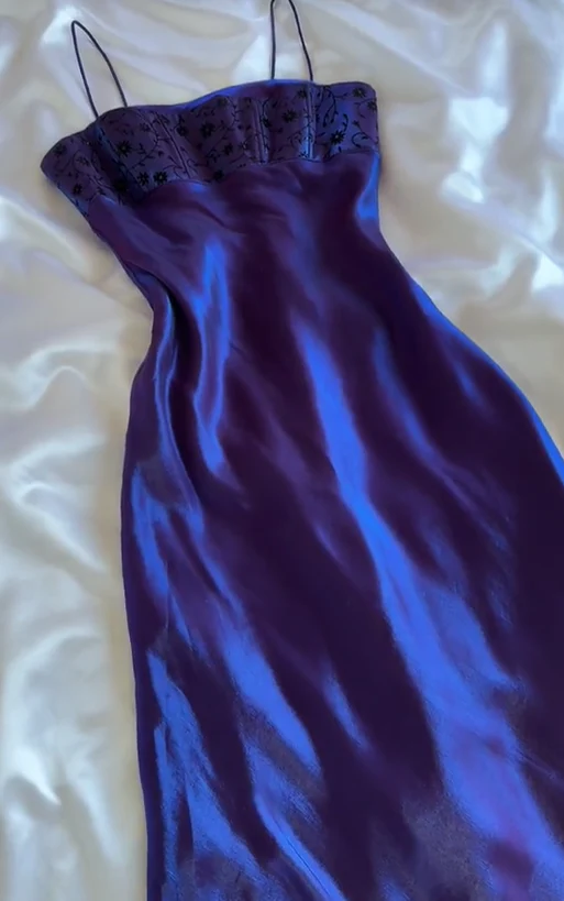 Unique Purple A Line Long Prom Dress Evening Gown