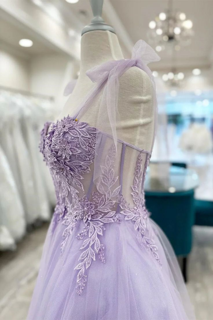 Pretty A-Line Lilac Appliques Beaded Sweetheart Short Homecoming Dress Prom Dress