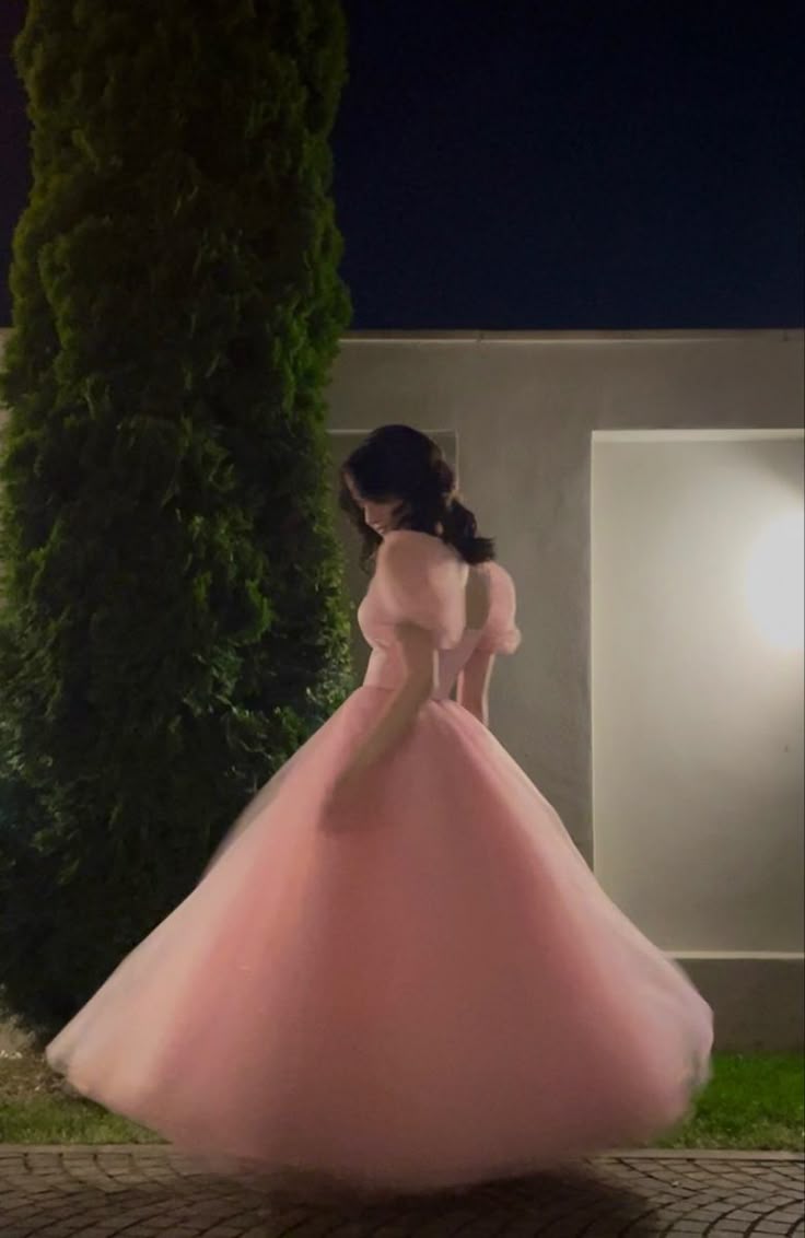 Pretty A Line Short Sleeves Pink Tulle Long Prom Dresses Formal Evening Dress