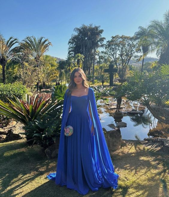 Stunning Royal Blue A-line Prom Dress,Princess Dress