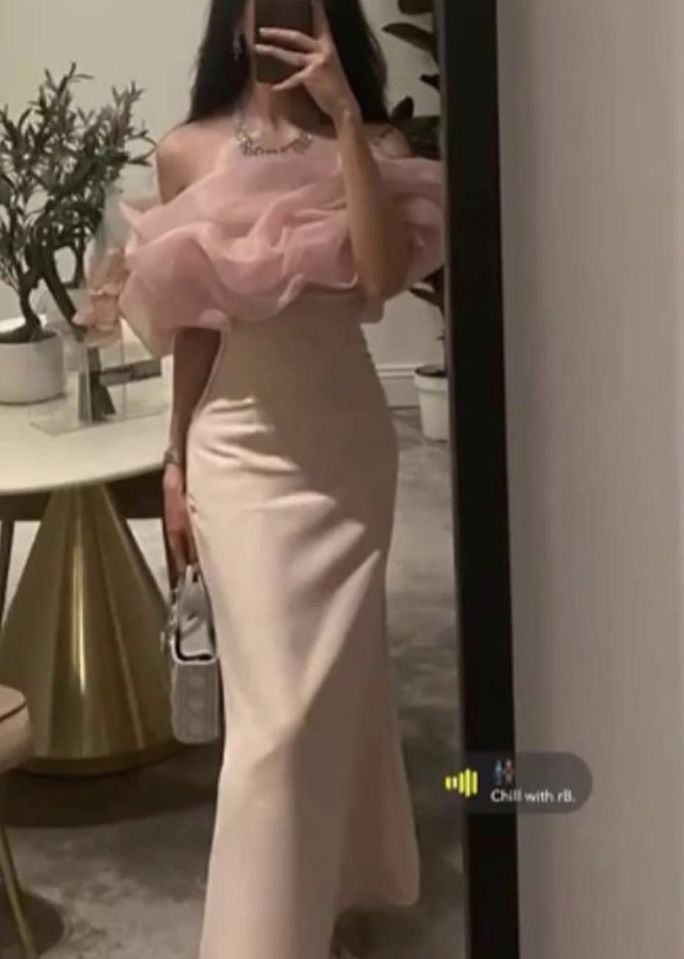 Elegant Off The Shoulder Long Prom Dress Sheath Evening Gown