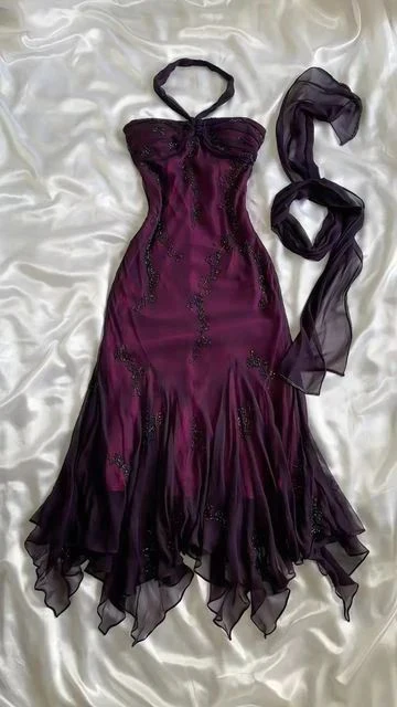 Sparkly Chiffon Beaded Formal Prom Dress Mermaid Evening Dress