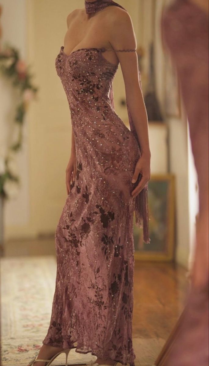 Vintage Prom Dress, Elegant Off Shoulder Evening Dress
