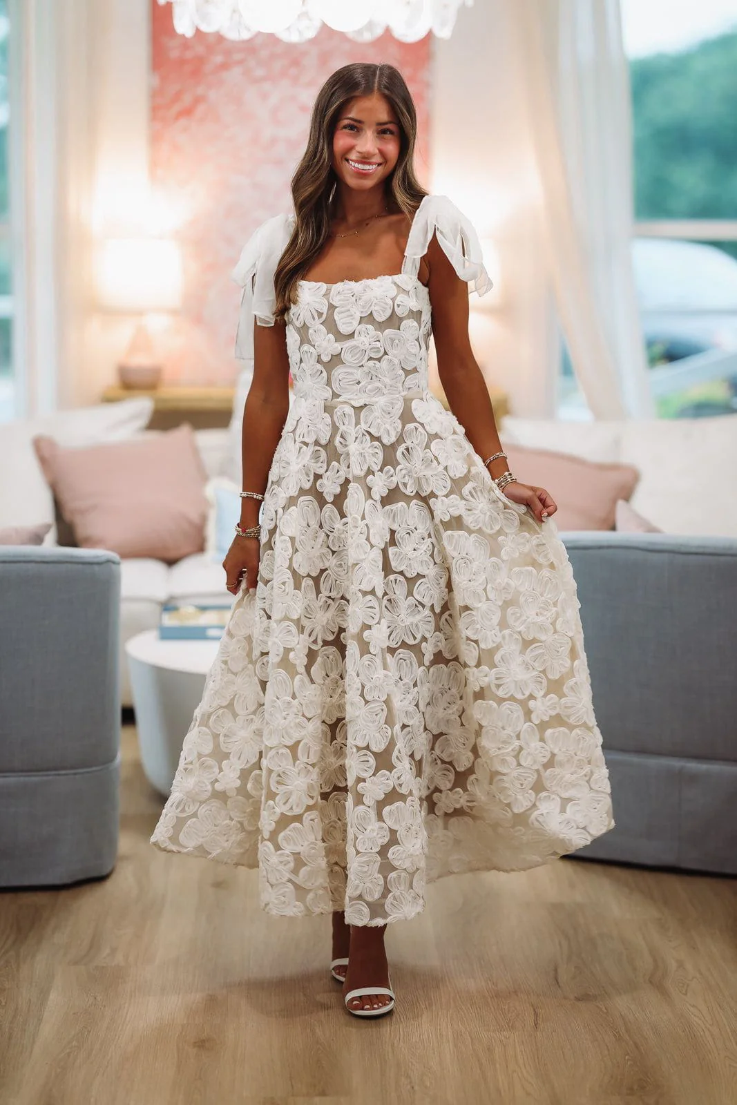 A Line White Prom Dress, Evening Party Dress For Women