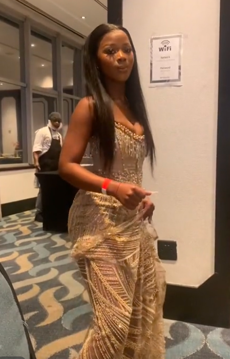 Sexy Gold Long Prom Dress Evening Party Dresses With Slit